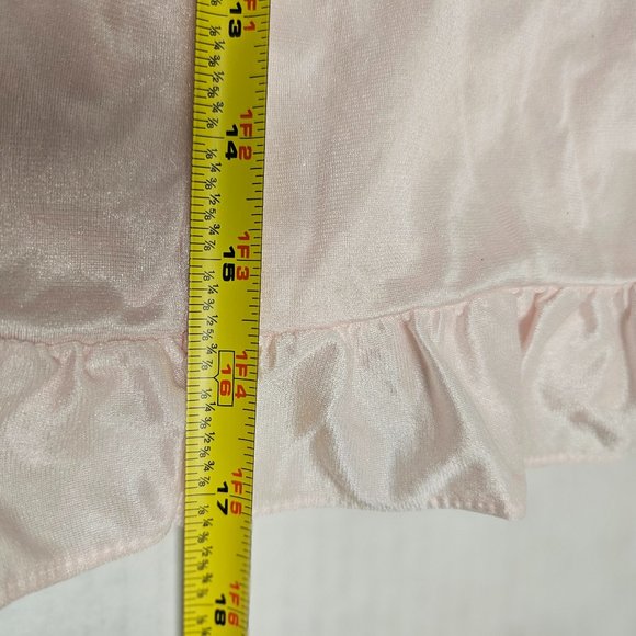 Vintage IC ISAACSON CARRICO Pink Small Nightgown Pink Lace TRIM Ruffle Hem Baby - Picture 10 of 10